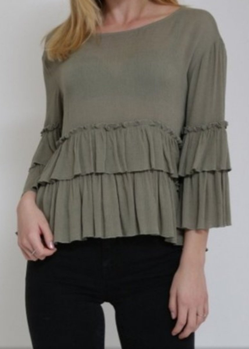 Image of Olive Layered Top