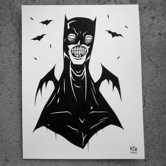 Image of Batman (with bats) - original art