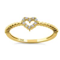 Image of 14k Diamond Heart Ring - PREORDER