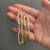 gold link earrings