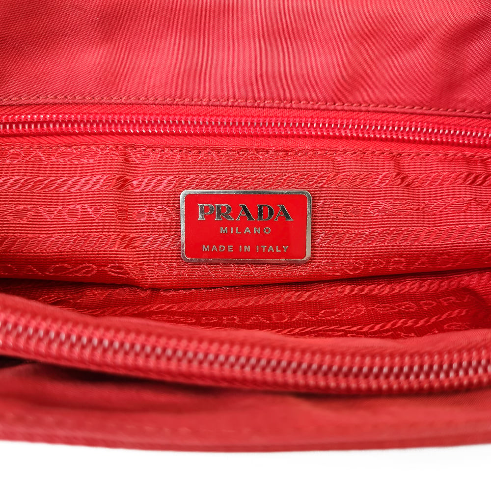 Image of Prada Tessuto Red Shoulder Bag
