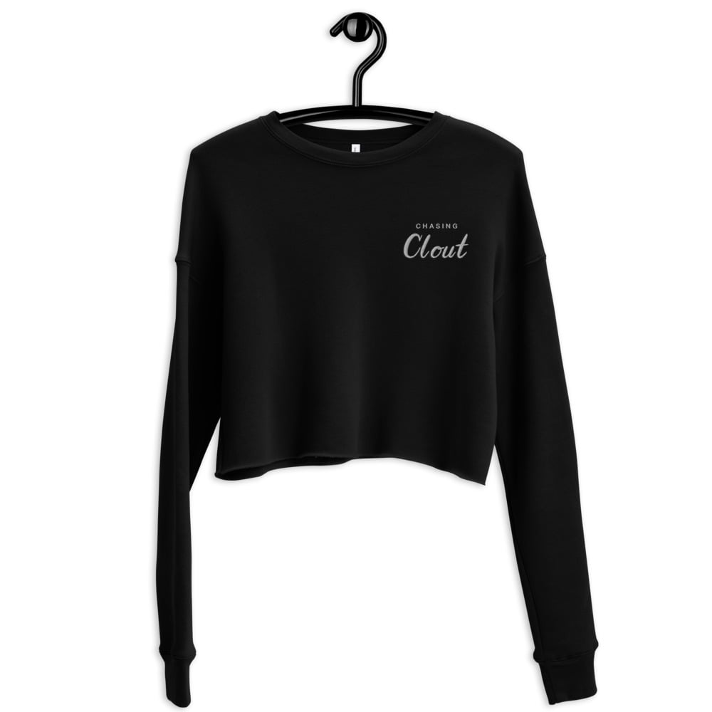 Chasing Clout Embroidered Cropped Crewneck