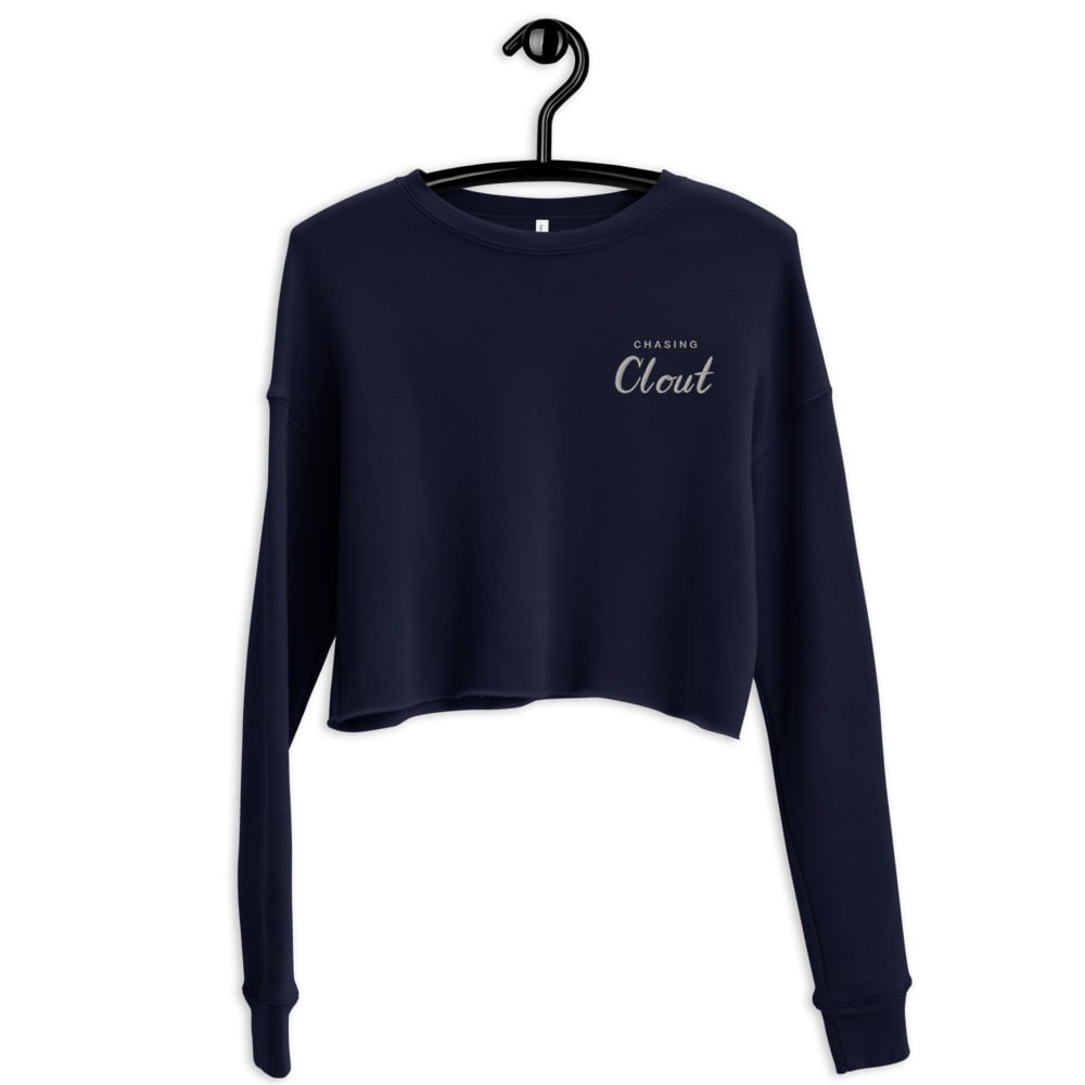 Chasing Clout Embroidered Cropped Crewneck