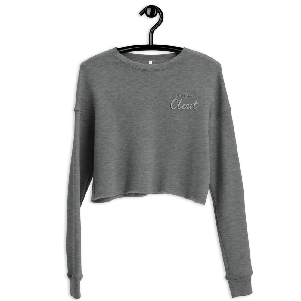 Chasing Clout Embroidered Cropped Crewneck