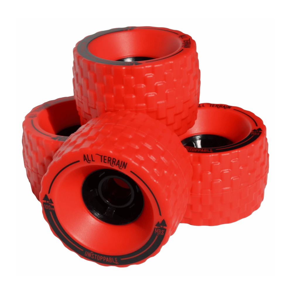 Image of MBS All-Terrain Skateboard Wheels - Red
