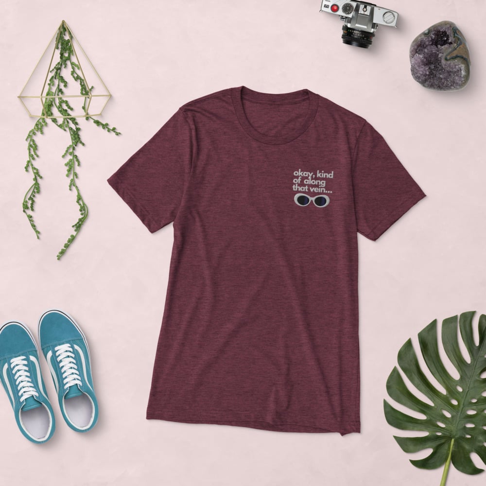Along That Vein.... Embroidered Unisex Short sleeve t-shirt