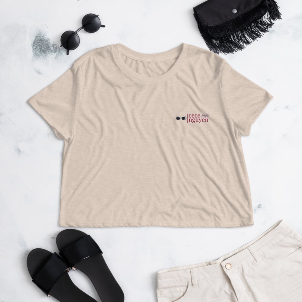 LE Cece Nguyen 2020 Embroidered Crop Tee