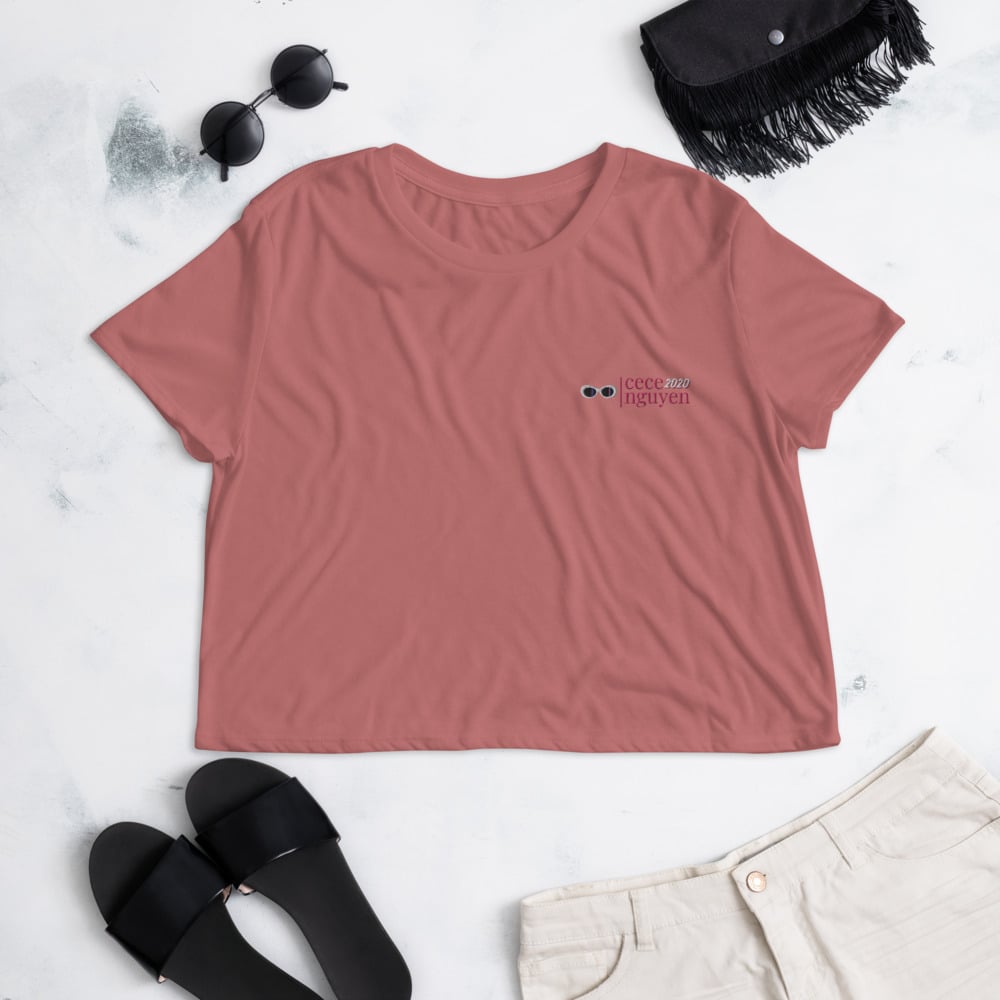 LE Cece Nguyen 2020 Embroidered Crop Tee