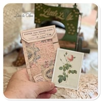 Image 5 of French shabby Chic tattered  Sewing Book/Needle book with lace samples