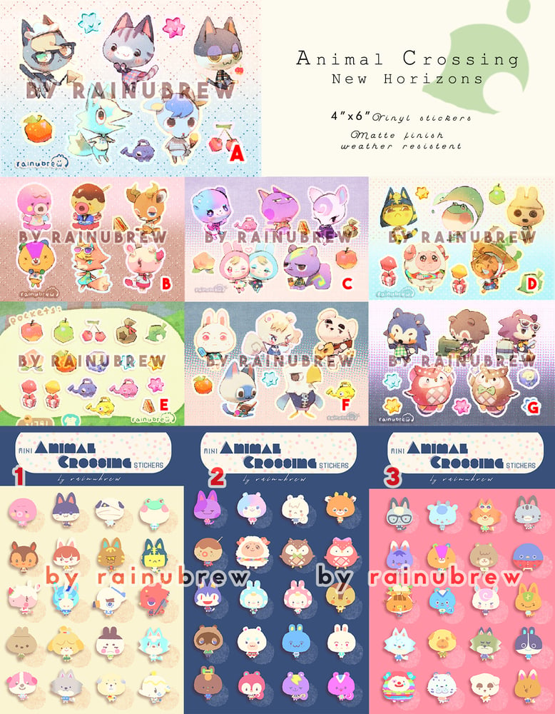 Image of Animal Crossing New Horizon | 6x4 inch sticker sheets 