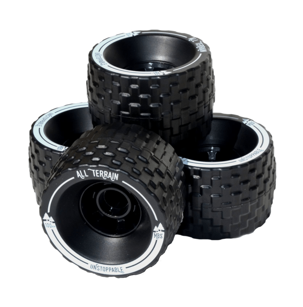 Image of MBS All-Terrain Skateboard Wheels - Black (4)