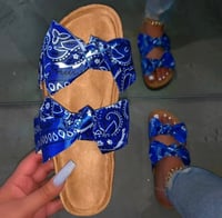 Blue Bandana Slides