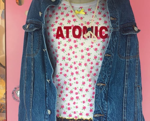 Image of  SOLD OUT "ATOMIC" TANK TOP RED FLORAL - EUPHORIA