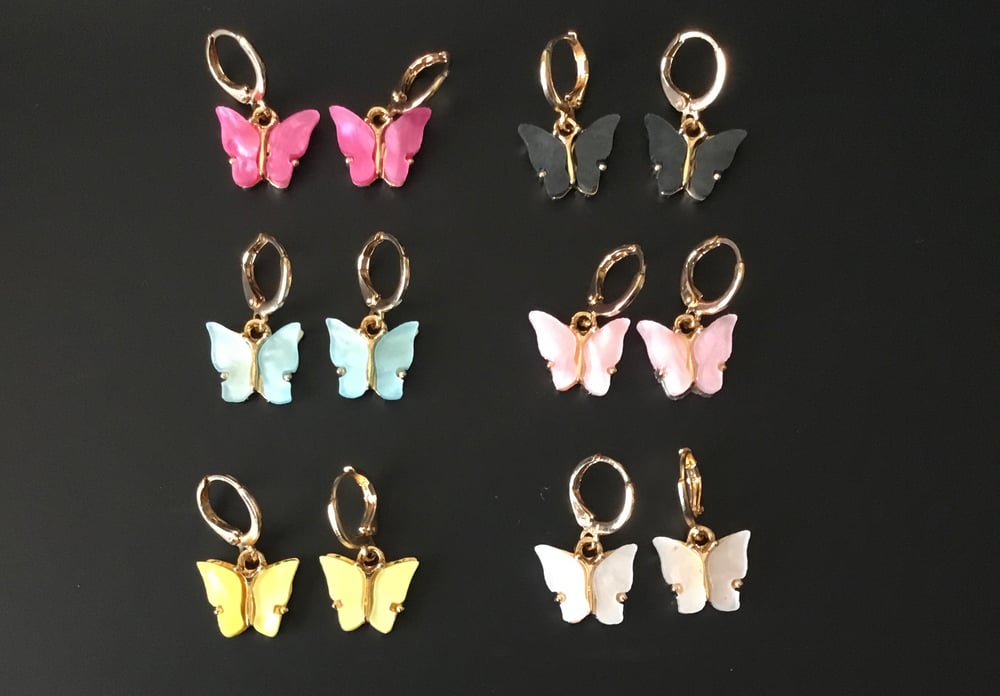 Image of Butterfly Earrings.