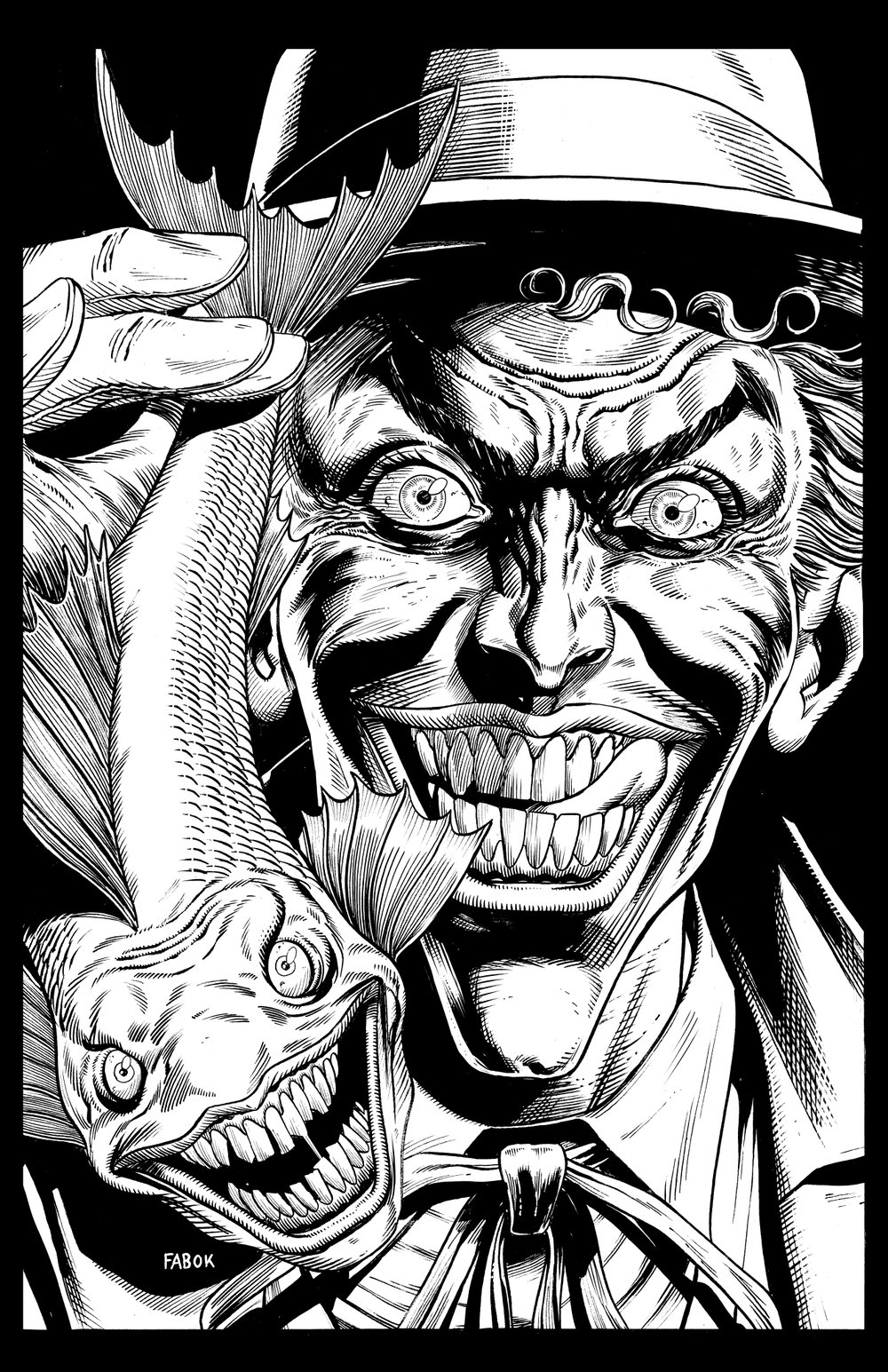 Image of Batman: Three Jokers Book 1 Premium Cover: Joker with Laughing Fish