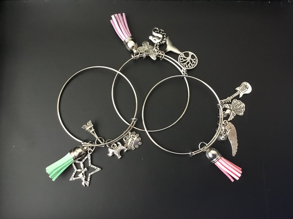 Image of Silver Charm Bracelet.