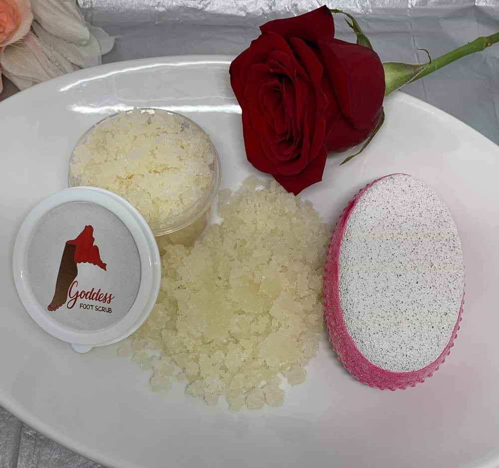 Goddess Foot Scrub (Honey and Lemon) and Foot Cream (Coconut and Lavender) combo pack