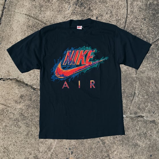 Image of Original Early 90’s Nike Air Abstract Logo Tee (Black).