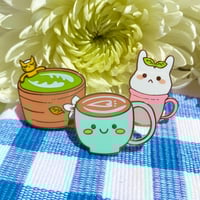 Image 1 of Original: Latte Art Enamel Pins