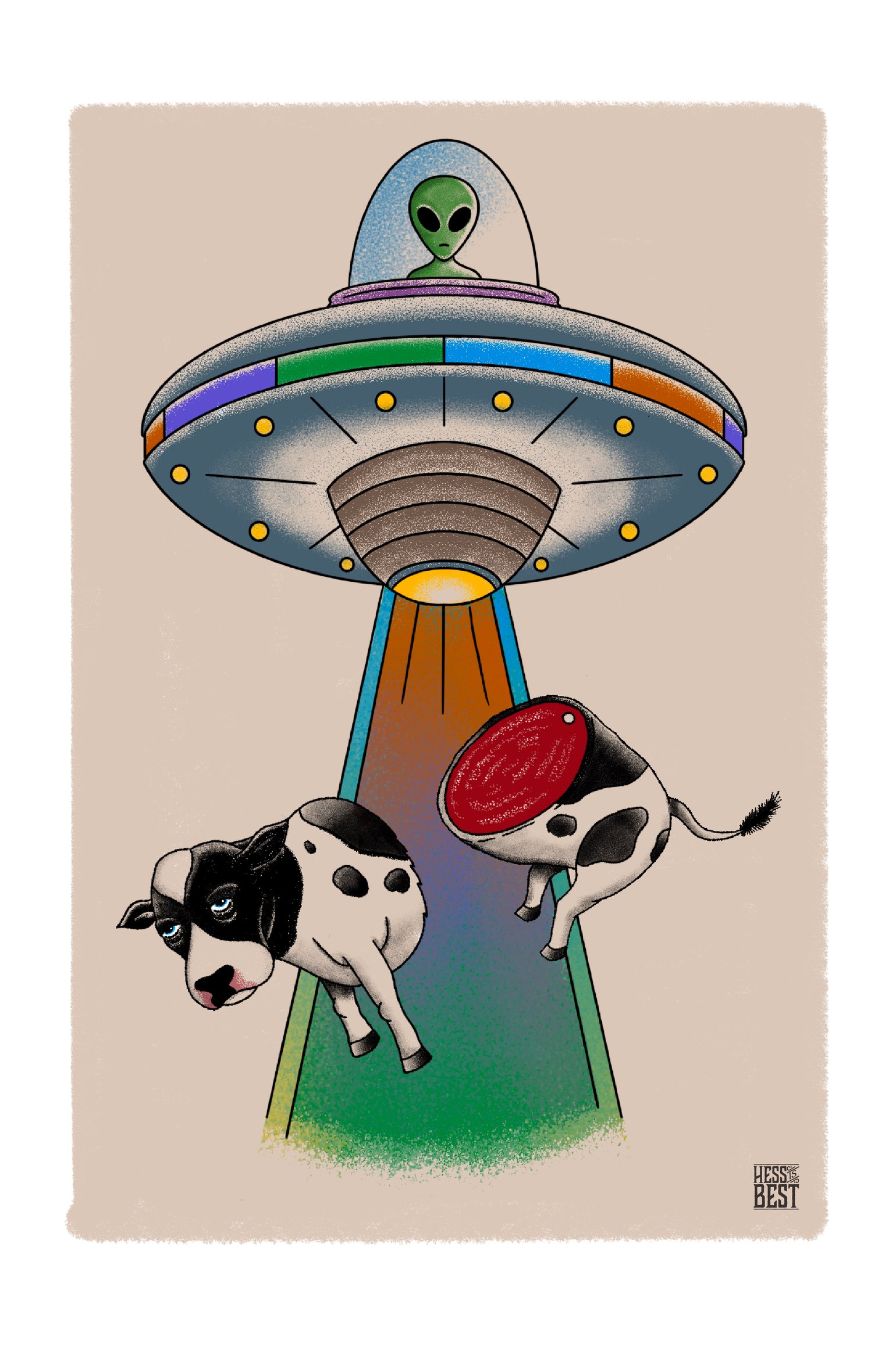 Image of Fly Me to The Moooooon - 8" x 12" - Giclee Print