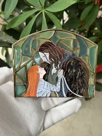 Image 2 of Frankenstein Stained Glass Pin Preorder