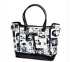 Chic Black and Gray Tote Bag
