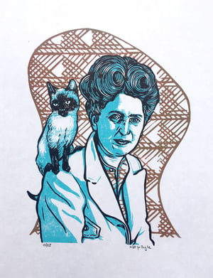 'Enid Marx' linocut print