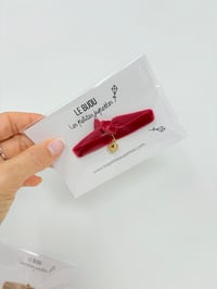 Image 11 of Le Bracelet Femme ruban velours élastique breloque losange