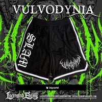 VULVODYNIA - SLAM mesh shorts - BLACK w/ stripe