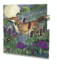 Image 1 of Die cut Greetings Card - Night Fox