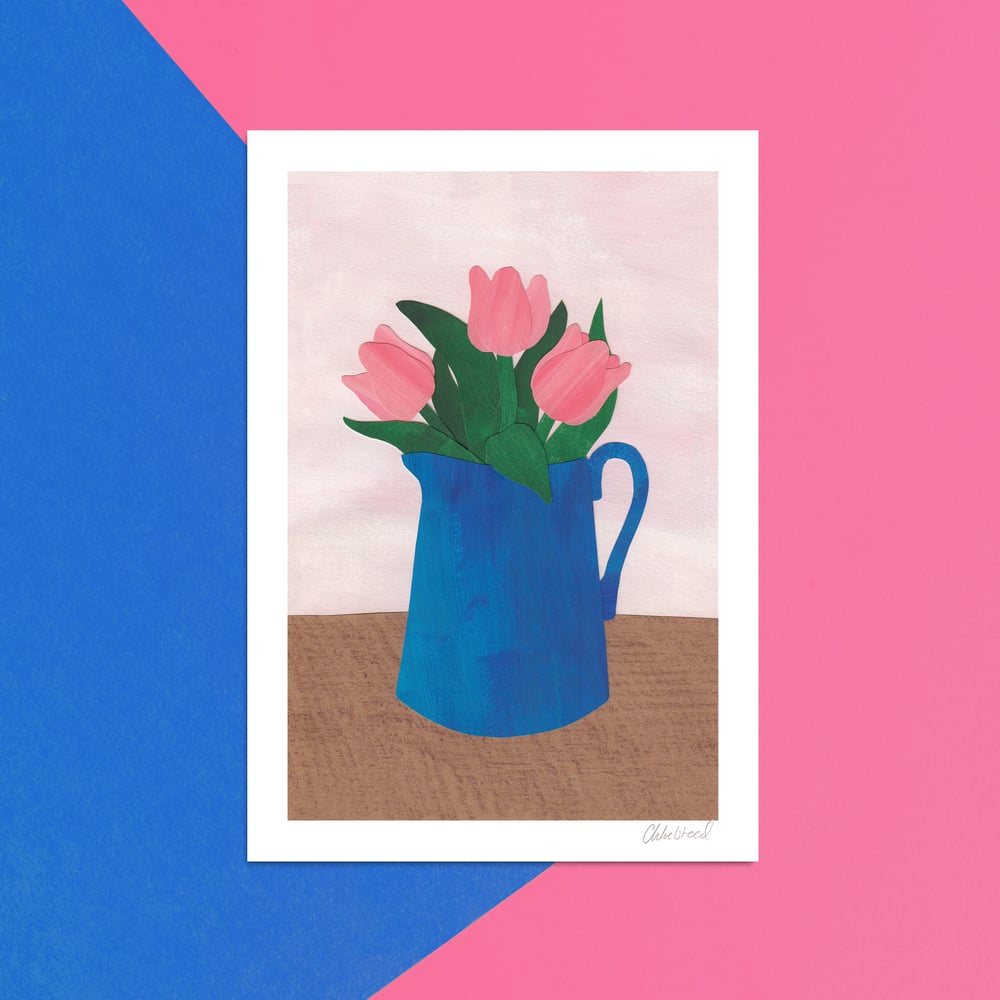 Tulips In Jug - A5 Print