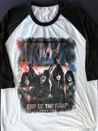 Image 5 of KISS End Of The Road Tour 3/4 Sleeve Style Jersey Gene Simmons Paul Stanley Med.