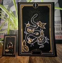 Image 4 of BodiesandBotanics Colab Premium Enamel Pin and Print (ThirteenSins Original)
