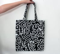 Patterned tote bag - Black