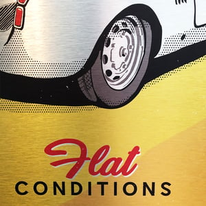 Image of Porsche 550 "Flat Conditions" Metal Artwork