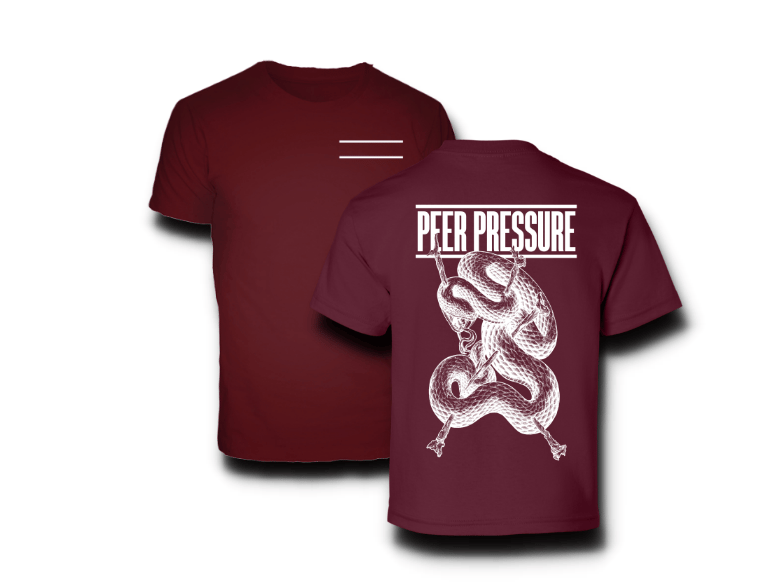 Image of "Impaled Snake" T-Shirt - Burgundy (OLD STOCK)