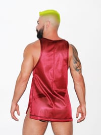 Image 3 of THE JERSEY SLIT TANK ( BURGUNDY )