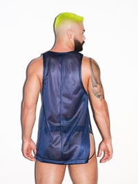 Image 2 of THE JERSEY SLIT TANK (BLUE)