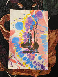 Image 1 of Leather Heather marbled riso print 