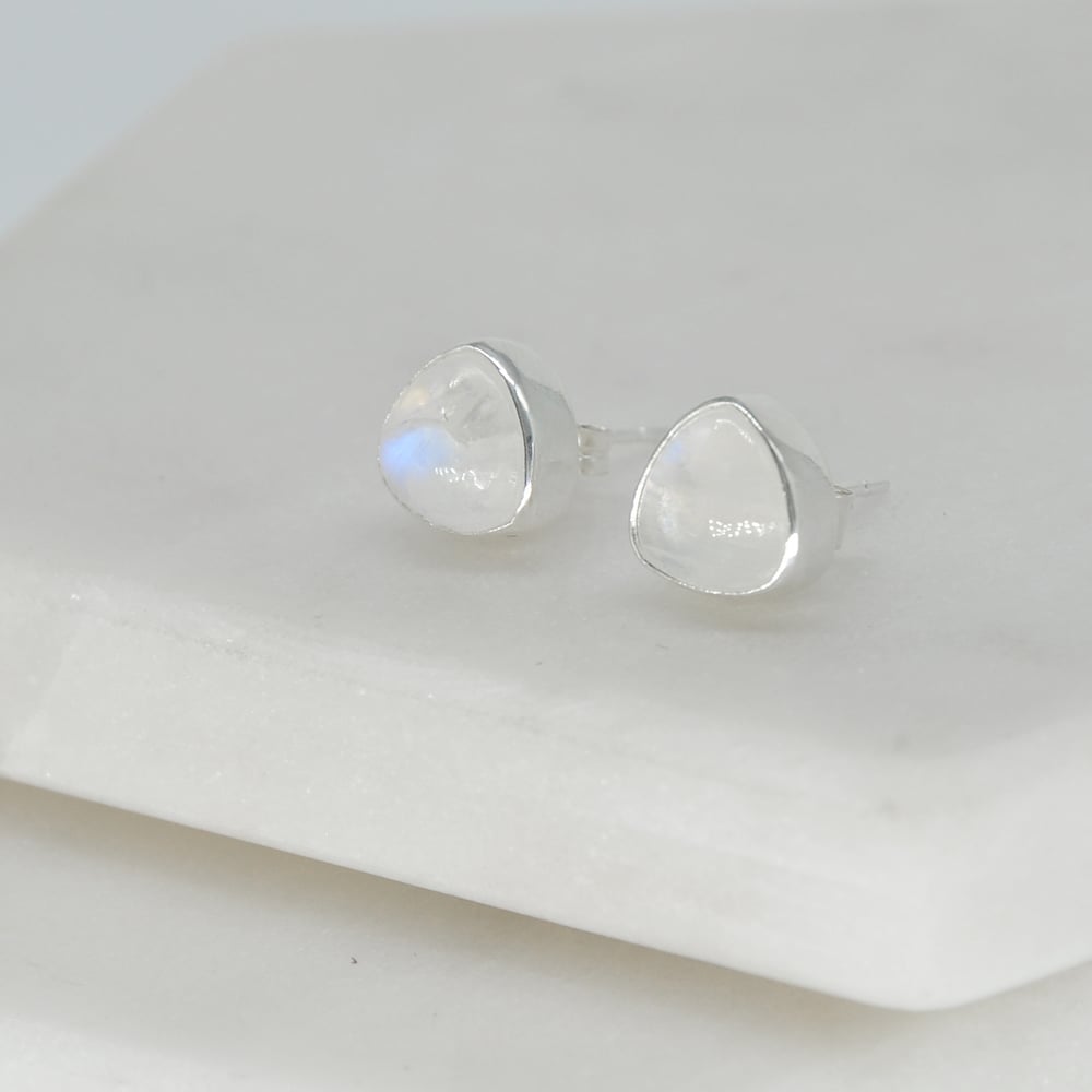 Image of Trillion Moonstone Earrings