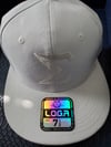 All-White Sigma Fitted Baseball Caps