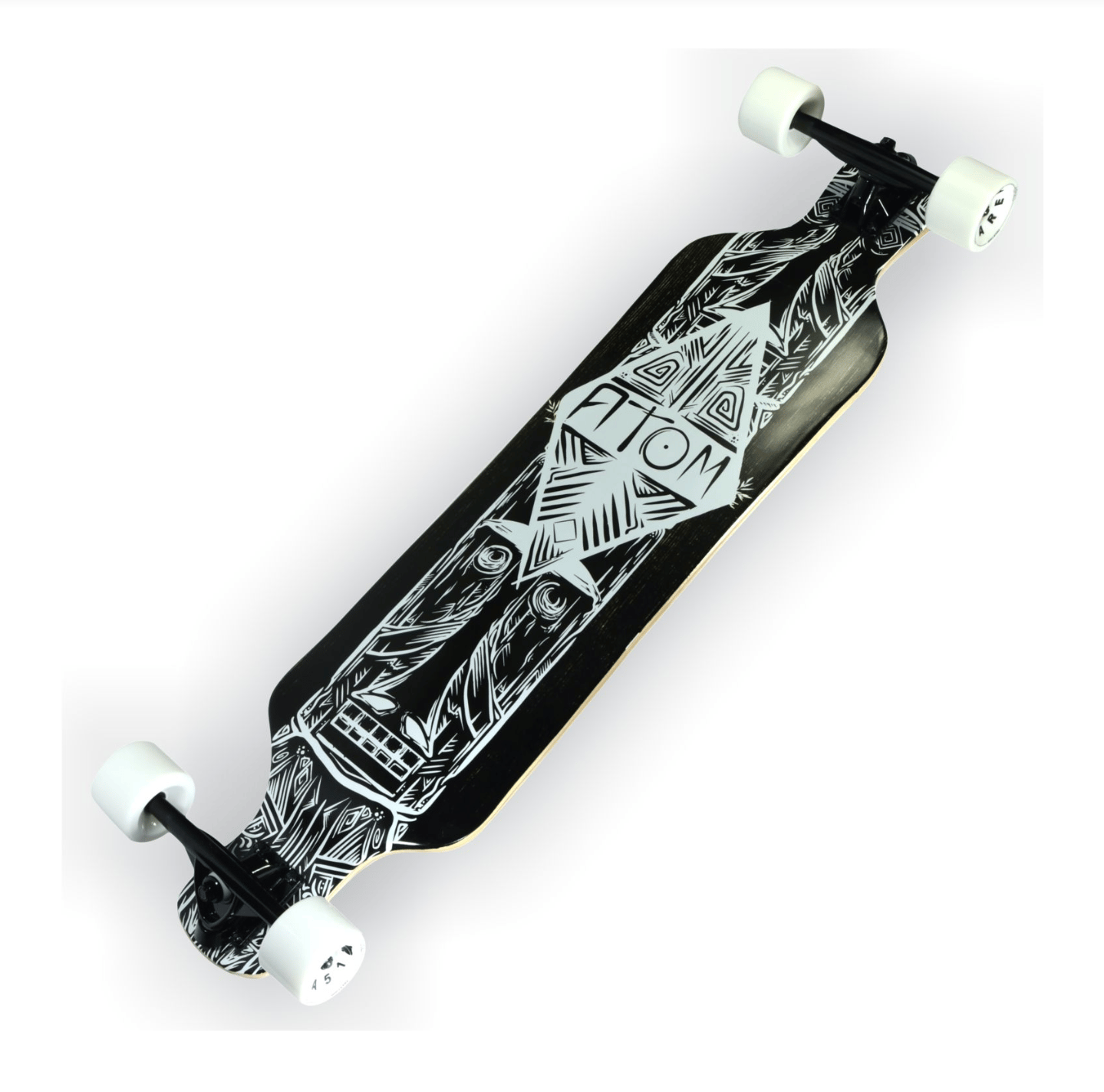 space drop through deck longboard