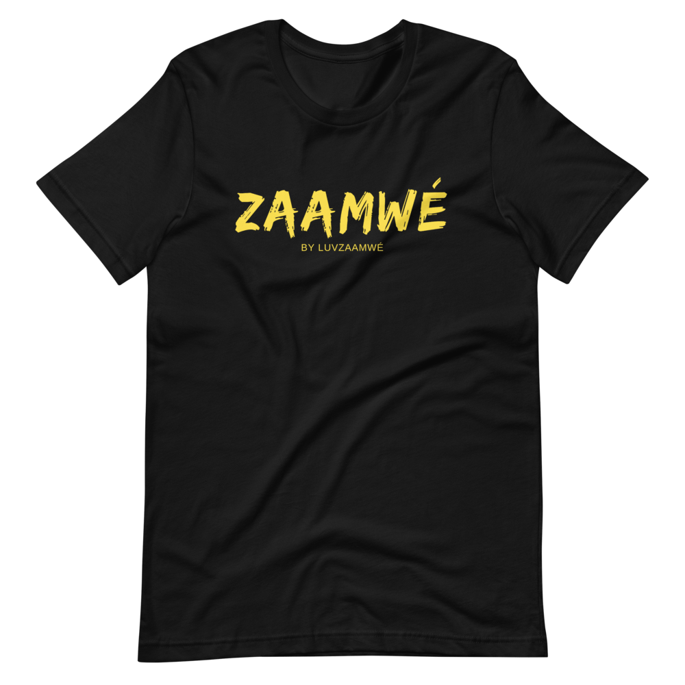 Image of Black "Zaamwé" Short Sleeve T-Shirt