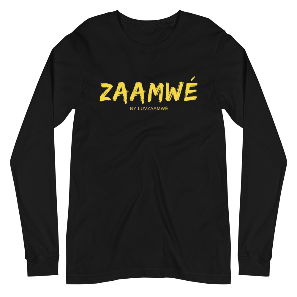Image of Black "Zaamwé" Long Sleeve T-Shirt
