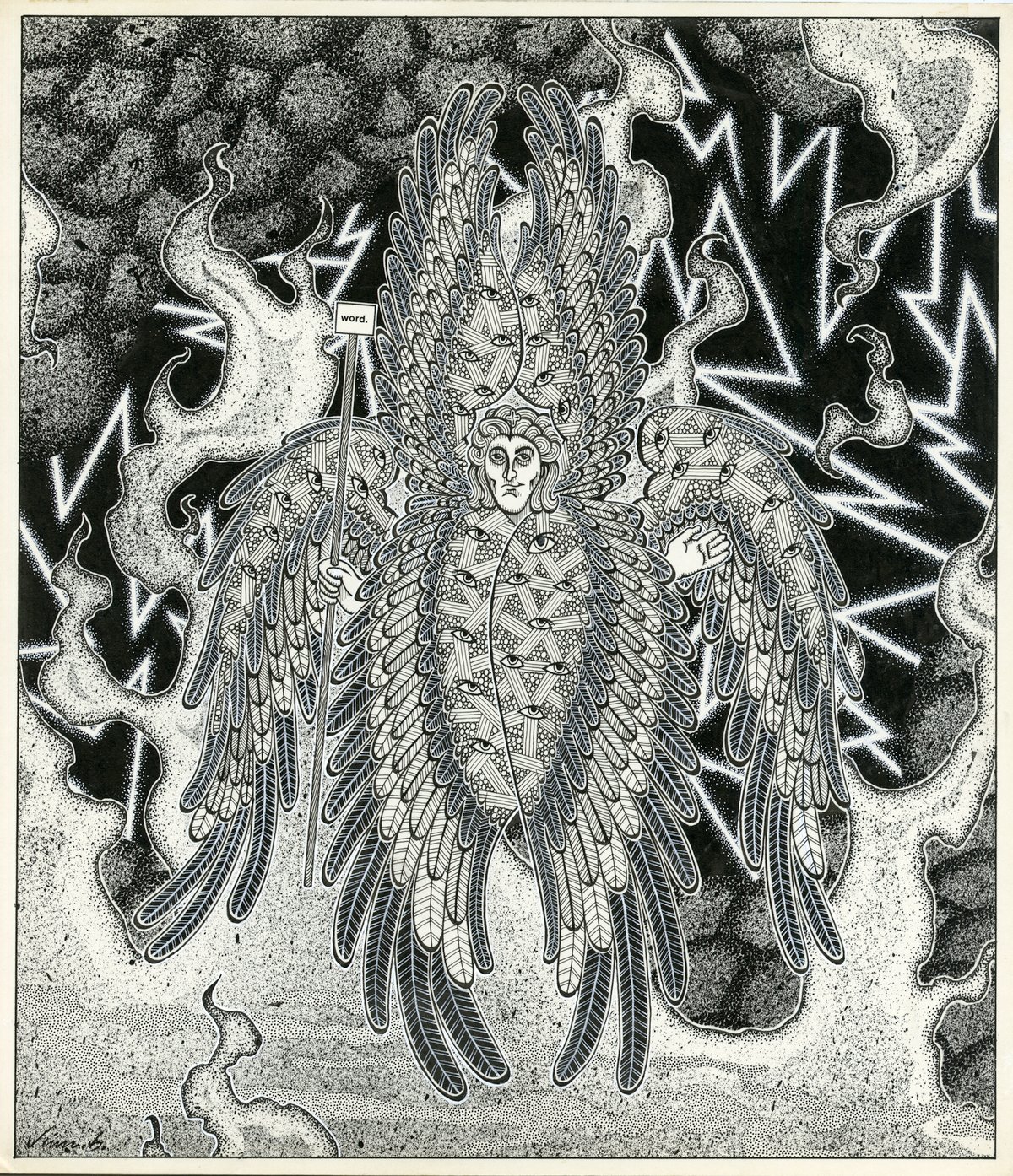 Image of FALLEN ANGEL ink original