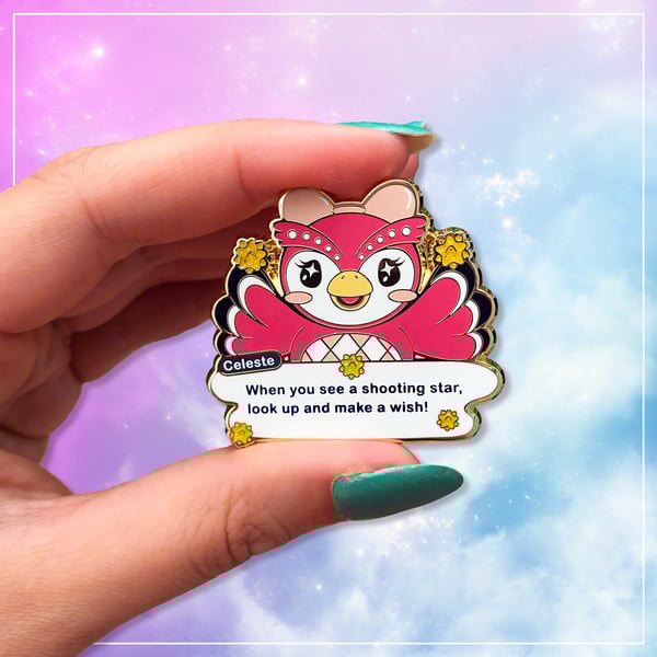 Image of Animal Crossing Celeste Hard Enamel Pin