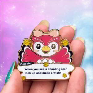 Image of Animal Crossing Celeste Hard Enamel Pin