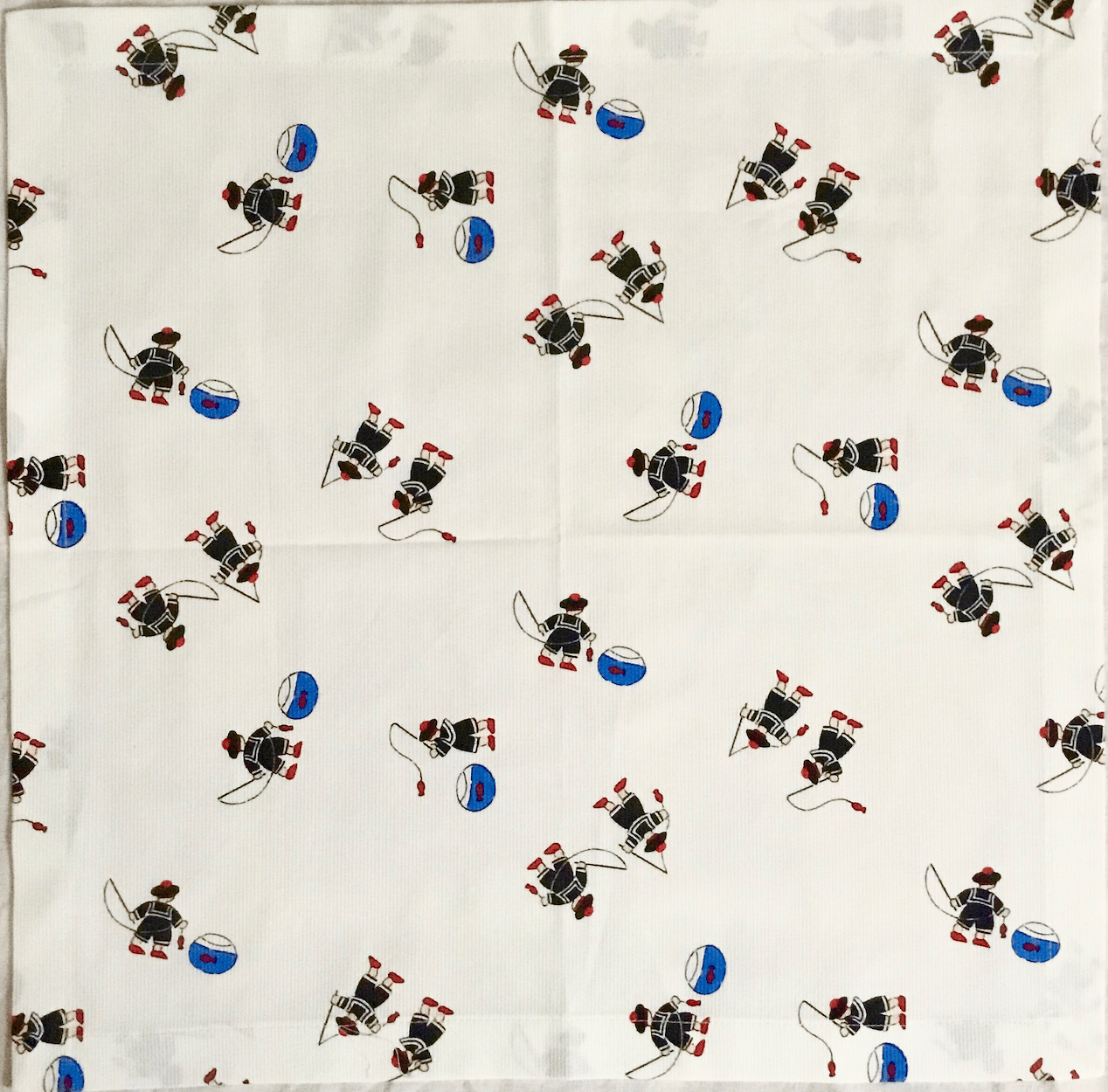 Image of Set tovaglietta+tovagliolo per bambini Marinière/ Marinière placemat+napkin kids set