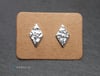 Diamond shaped stud earrings