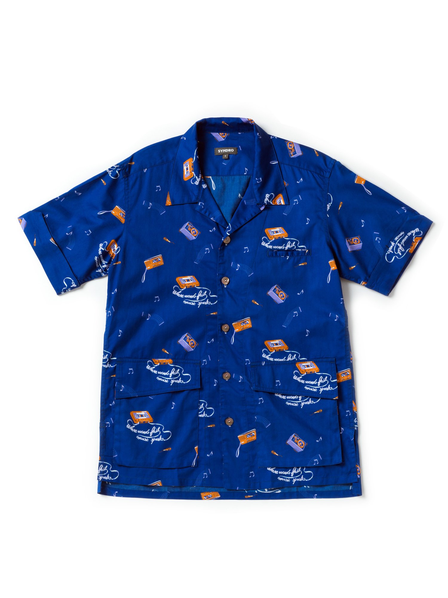 Image of "Music Speaks" Print Aloha Shirt